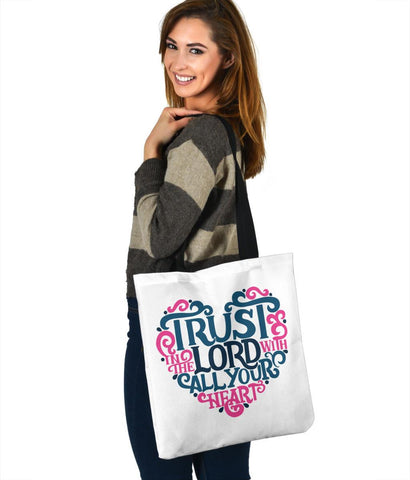 Image of Trust In The Lord, Canvas Tote Bags Tote Bag 
