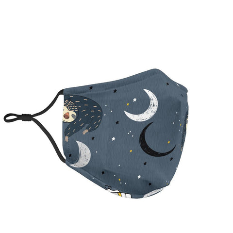 Image of Sleeping Space Sloth Face Mask Face Mask 