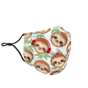 DJ Sloth Face Mask 