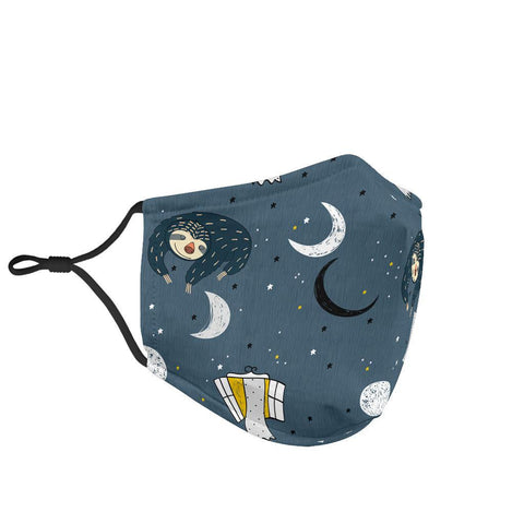 Image of Sleeping Space Sloth Face Mask Face Mask 