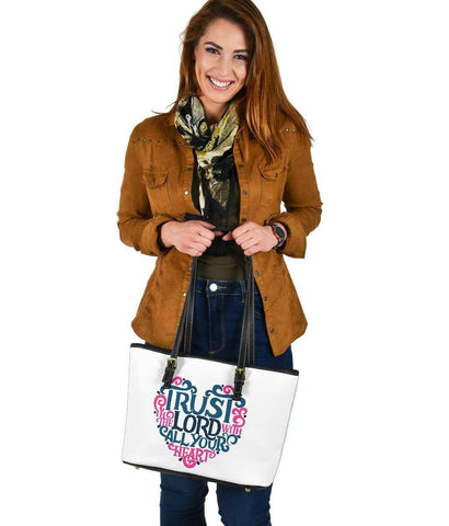 Image of Trust In The Lord, Vegan Leather Tote Bags 