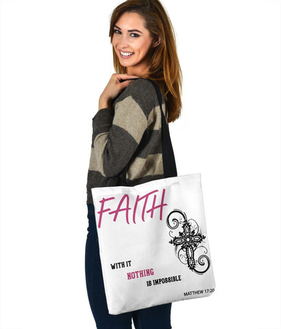 Image of Nothing Is Impossible, Matthew 17:20, Tote Tote Bag 