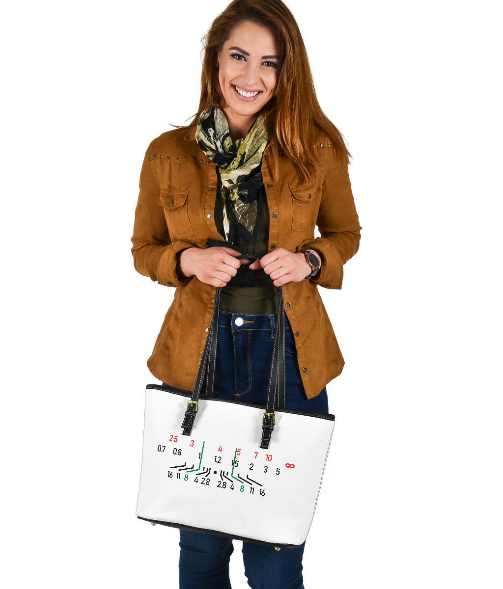 Focal Length, Vegan Leather Tote, White Bags 