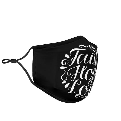 Image of Faith Hope Love Face Mask Face Mask 