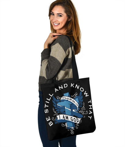 Image of Be Still and Know I Am God, Canvas Tote Tote Bag 