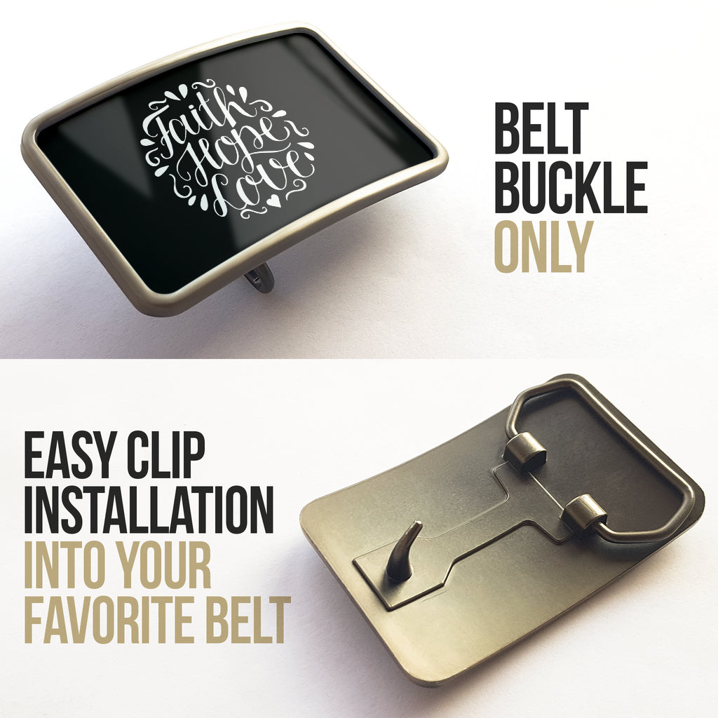 Faith Hope Love Belt Buckle