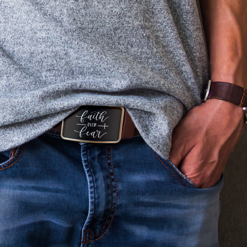 Faith Over Fear Belt Buckle