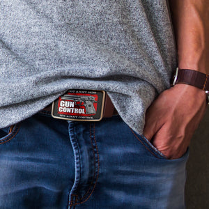 Gun Control Belt Buckle