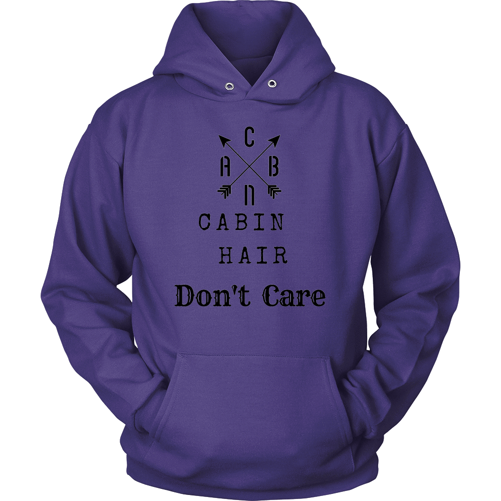 CABN, Cabin Hair, Don't Care T-shirt Unisex Hoodie Purple S