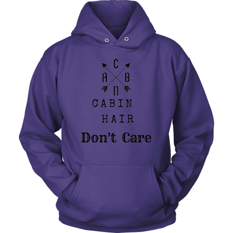 Image of CABN, Cabin Hair, Don't Care T-shirt Unisex Hoodie Purple S