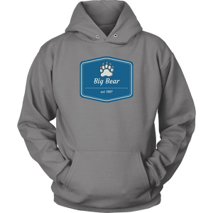 Big Bear Blue Logo T-shirt Unisex Hoodie Grey S