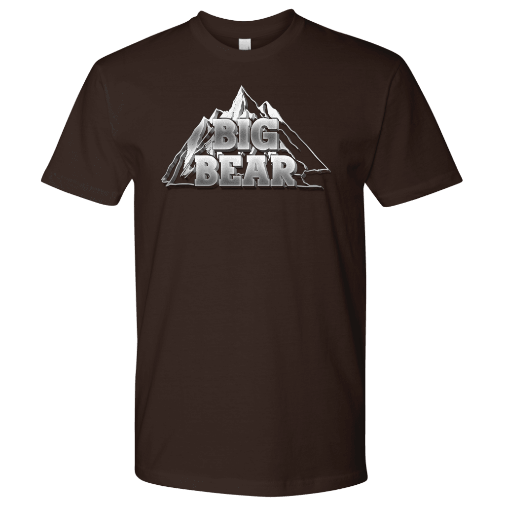 Big Bear V.2, Mens T-shirt Next Level Mens Shirt Dark Chocolate S