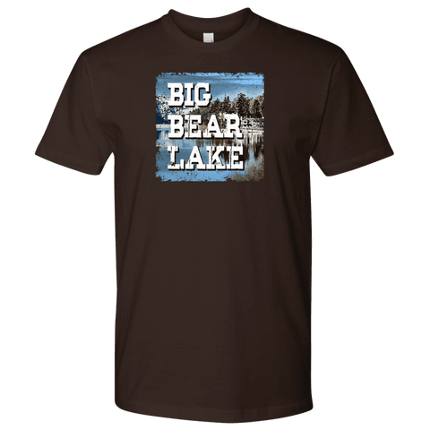 Image of Big Bear Lake V.1, Men's Shirts T-shirt Next Level Mens Shirt Dark Chocolate S