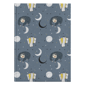 Sleeping Space Sloth Journal | Hard Cover