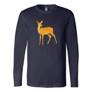 Polygonal Doe T-shirt Canvas Long Sleeve Shirt Navy S