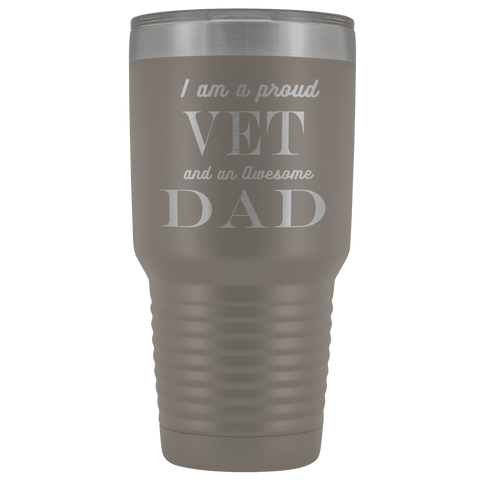 Image of Proud Vet, Awesome Dad Tumblers Pewter 