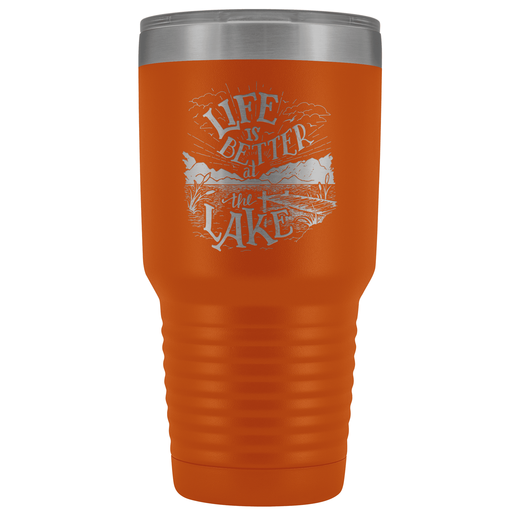 Life is Better at the Lake | 30 oz. tumbler Tumblers Orange 