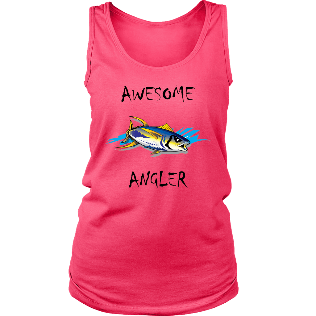 You're An Awesome Angler | V.2 Chiller T-shirt District Womens Tank Neon Pink S