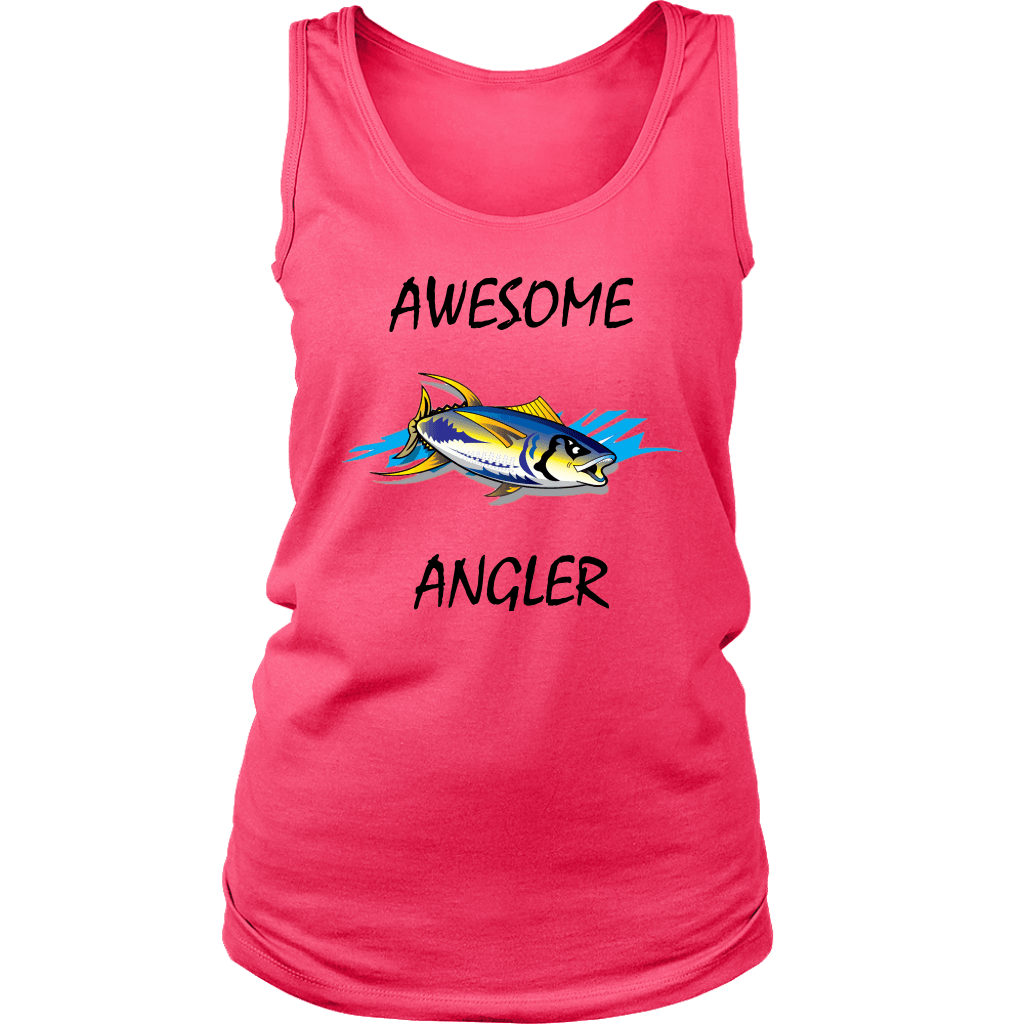 You're An Awesome Angler | V.1 Mistral T-shirt District Womens Tank Neon Pink S