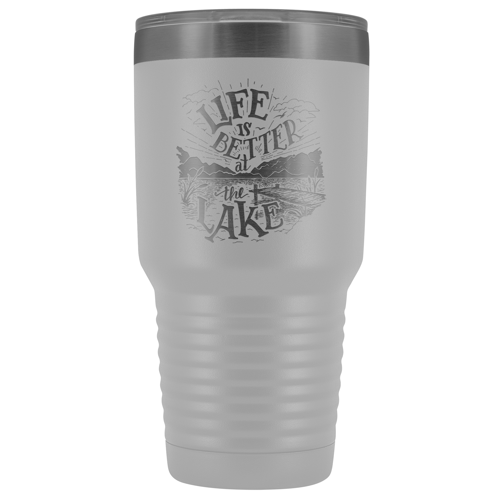 Life is Better at the Lake | 30 oz. tumbler Tumblers White 