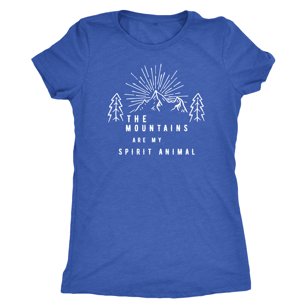 Mountains Spirit T Shirt 1 T-shirt Next Level Womens Triblend Vintage Royal S