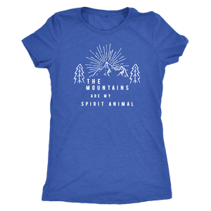 Mountains Spirit T Shirt 1 T-shirt Next Level Womens Triblend Vintage Royal S