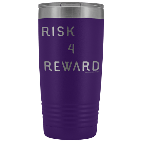 Image of Risk 4 Reward | Try Things and Get Rewards | 20 oz Tumbler Tumblers Purple 
