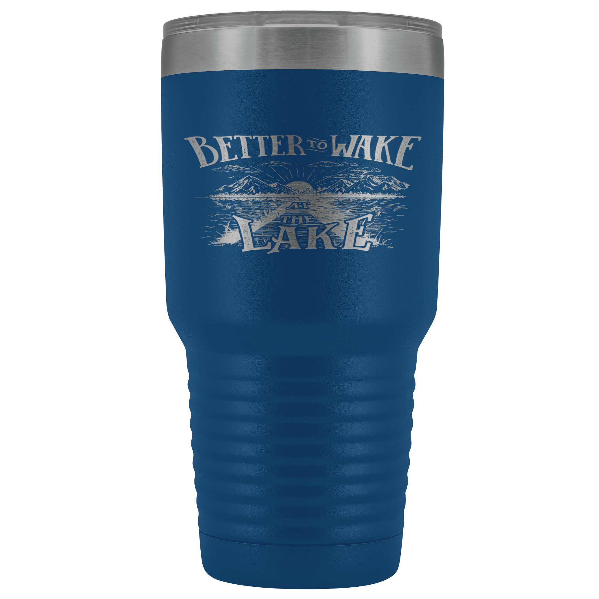 Better to Wake at the Lake | 30oz Tumbler Tumblers Blue 