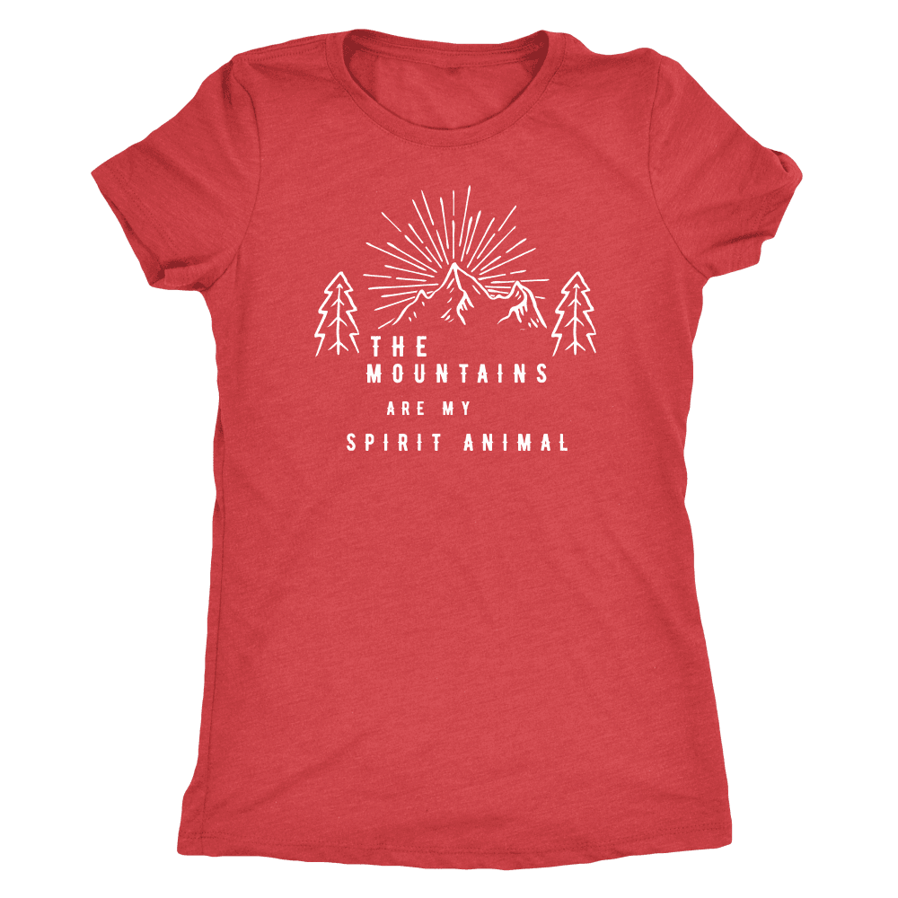 Mountains Spirit T Shirt 1 T-shirt Next Level Womens Triblend Vintage Red S