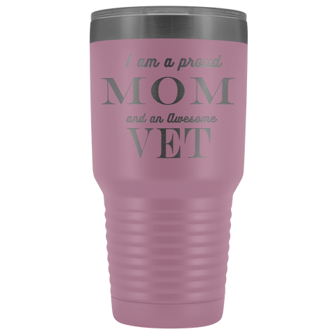 Image of Proud Mom, Awesome Vet Tumblers Light Purple 