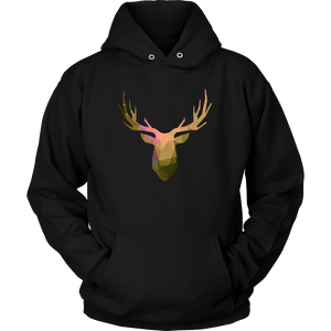 Deer Polygonal 2 T-shirt Unisex Hoodie Black S