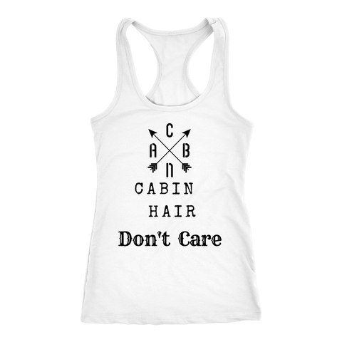 Image of CABN, Cabin Hair, Don't Care T-shirt Next Level Racerback Tank White XS