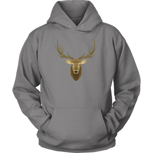 Deer Portrait, Real T-shirt Unisex Hoodie Grey S