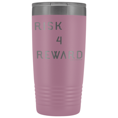 Image of Risk 4 Reward | Try Things and Get Rewards | 20 oz Tumbler Tumblers Light Purple 