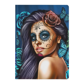 Blue Calavera Girl Soft Cover Journal