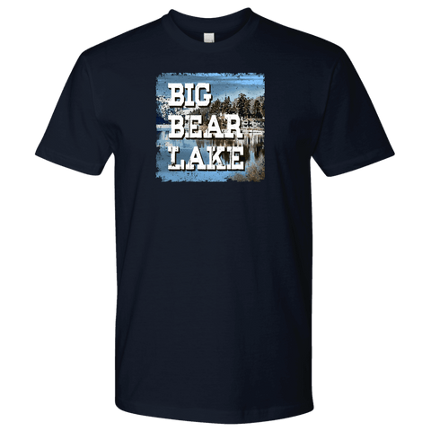 Image of Big Bear Lake V.1, Men's Shirts T-shirt Next Level Mens Shirt Navy S