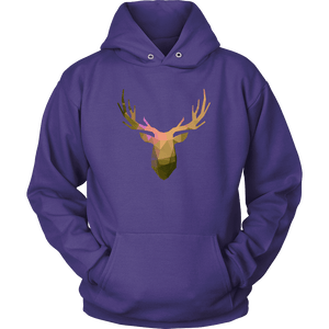 Deer Polygonal 2 T-shirt Unisex Hoodie Purple S