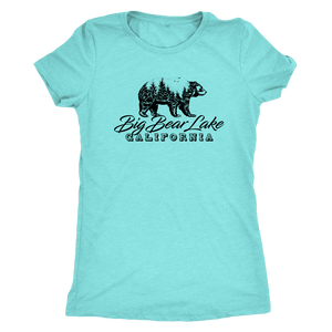 Big Bear Lake California V.2, Womens, Black T-shirt Next Level Womens Triblend Tahiti Blue S