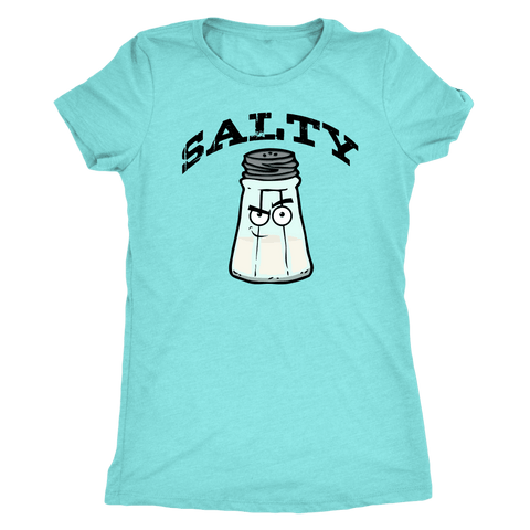Image of Salty V.1 Womens T-shirt Next Level Womens Triblend Tahiti Blue S