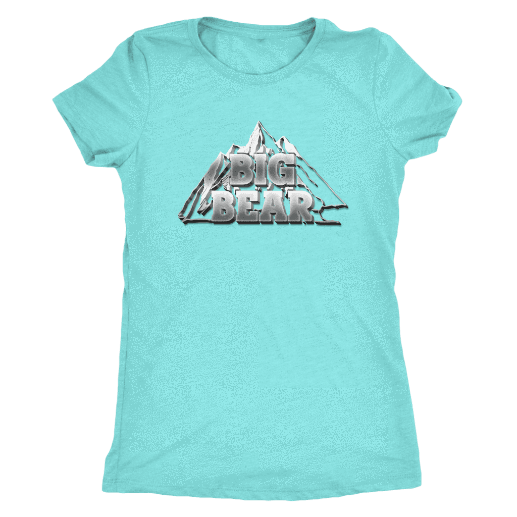 Big Bear V.2, Womens T-shirt Next Level Womens Triblend Tahiti Blue S