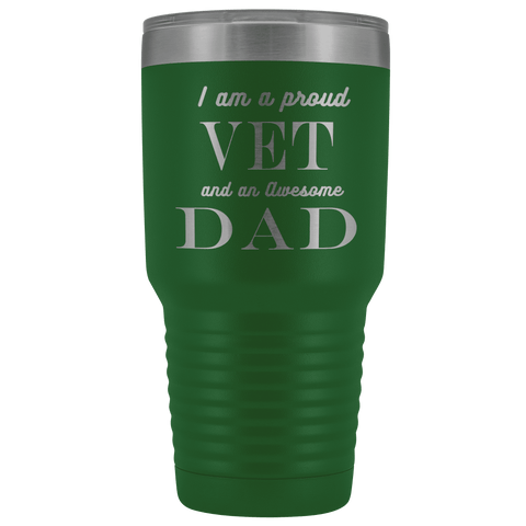 Image of Proud Vet, Awesome Dad Tumblers Green 