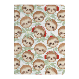 Happy DJ Sloth Soft Cover Journal
