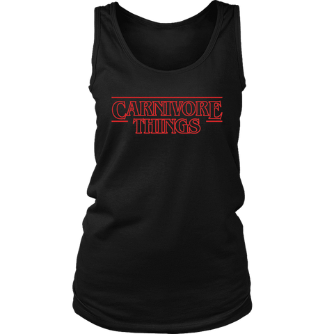 Image of Carnivore Things T-shirt District Womens Tank Black S