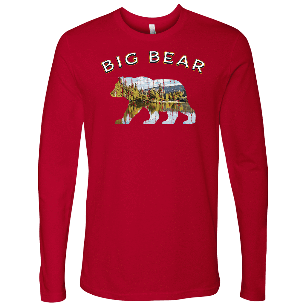 Big Bear V.1 Men's Shirts T-shirt Next Level Mens Long Sleeve Red S