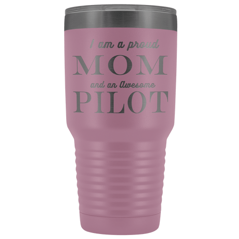 Image of Proud Mom, Awesome Pilot Tumblers Light Purple 