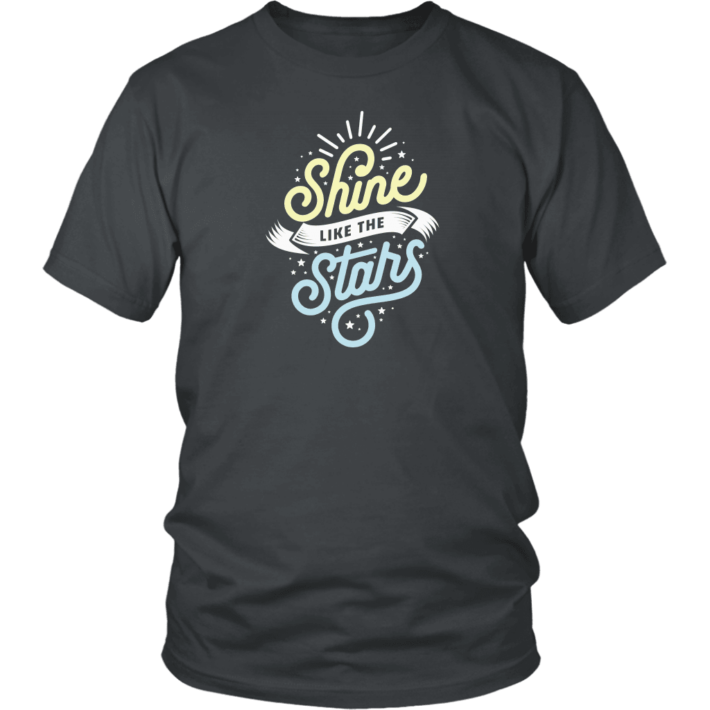 Shine Like The Stars T-shirt District Unisex Shirt Charcoal S