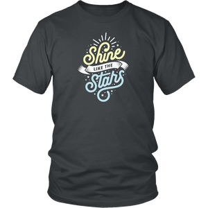 Shine Like The Stars T-shirt District Unisex Shirt Charcoal S