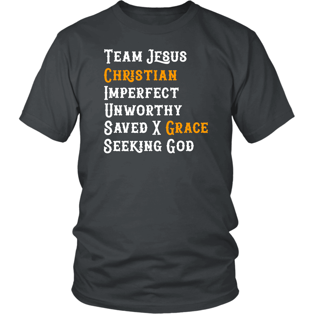 Team Jesus T-shirt District Unisex Shirt Charcoal S