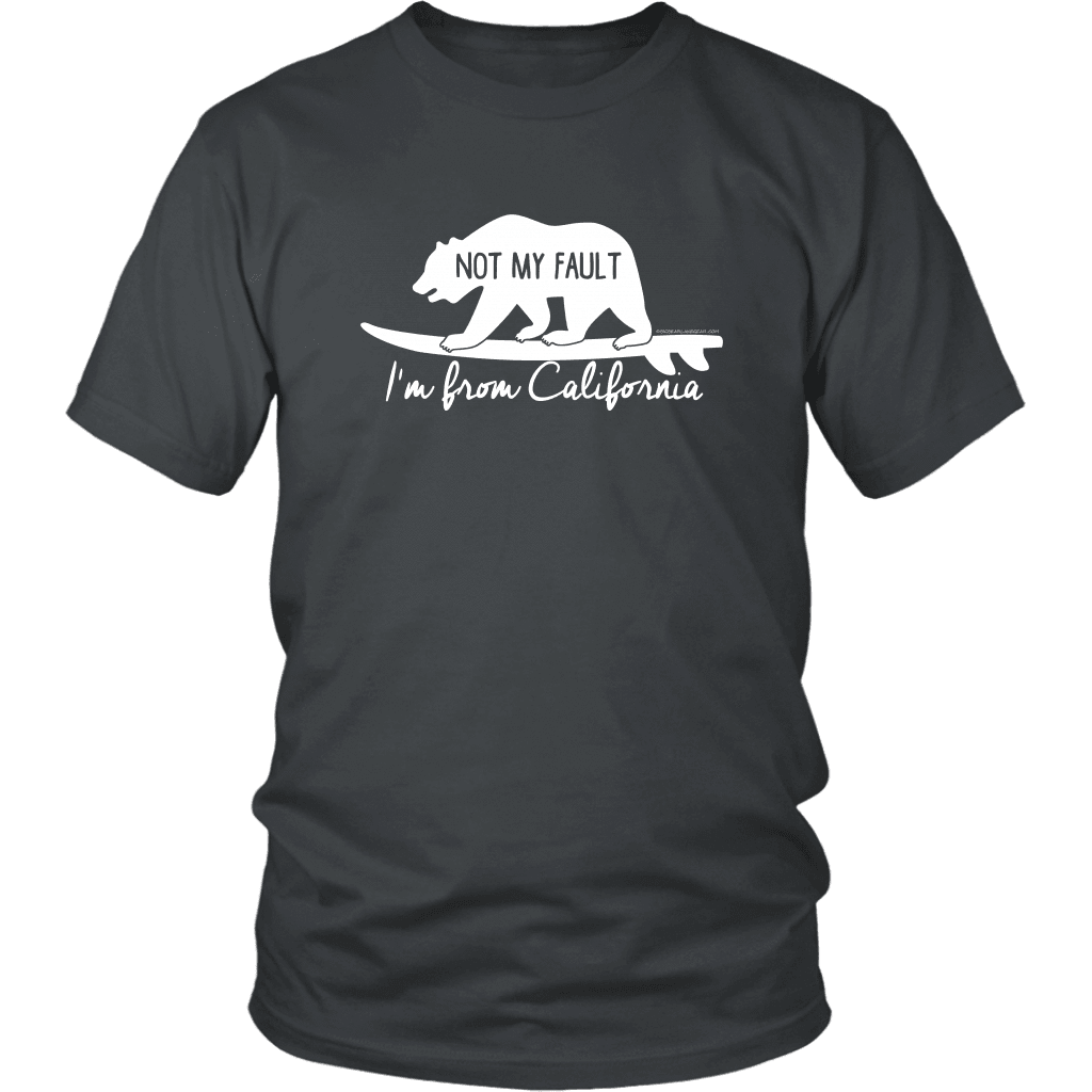 From California T-shirt District Unisex Shirt Charcoal S