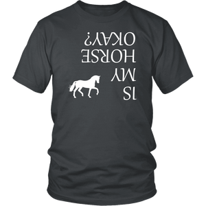 Is My Horse Okay? | Fun Shirts T-shirt District Unisex Shirt Charcoal S